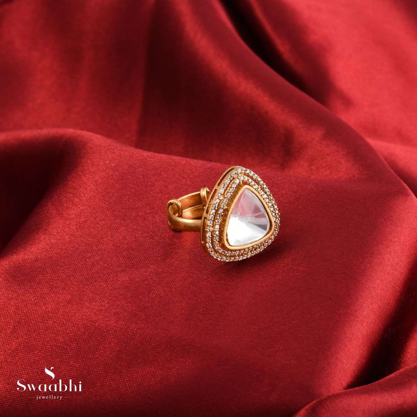 Buy Rishita Kundan Rings – Best Designs for girls | Swaabhi.com