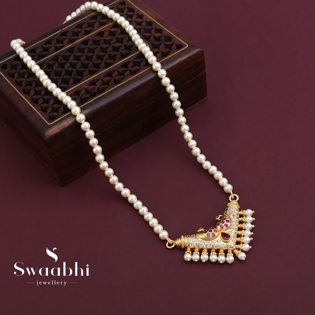 Maharashtrian MayurMukhi Pearl Necklace