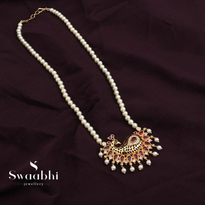 Maharashtrian Peacock Pearl Necklace