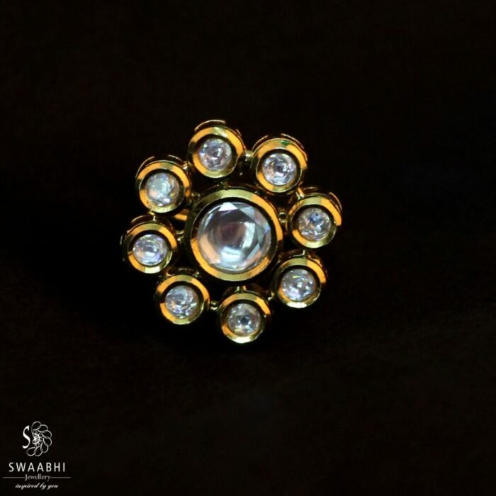 Buy Aarna Kundan Ring – Best Designs for girls | Swaabhi.com