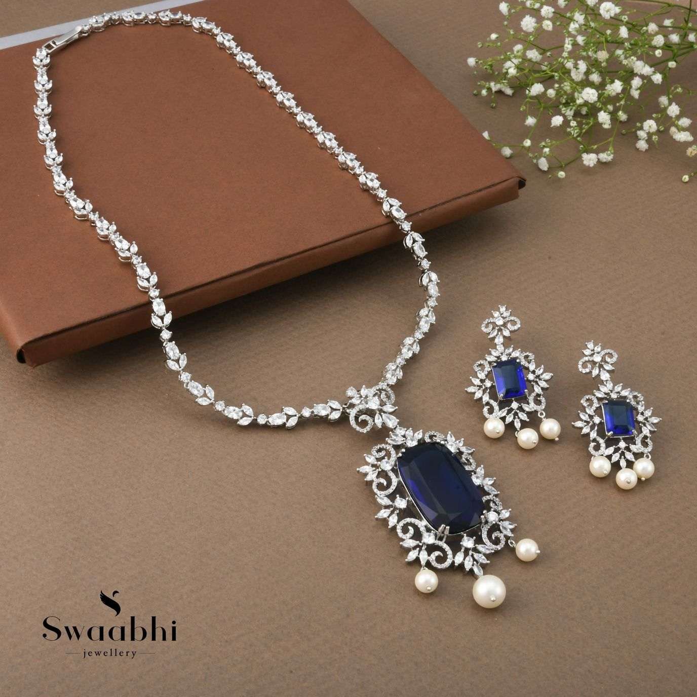 Unveil 132+ blue stone necklace latest