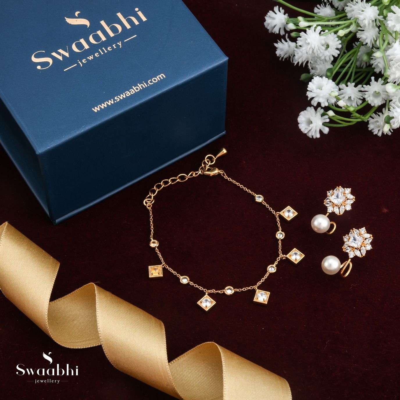 Buy Rose Gold Cz Gift Box|Swaabhi.com|12
