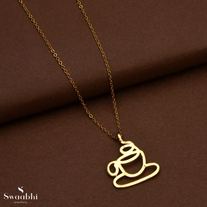 ' Coffee Cup' Pendant Necklace