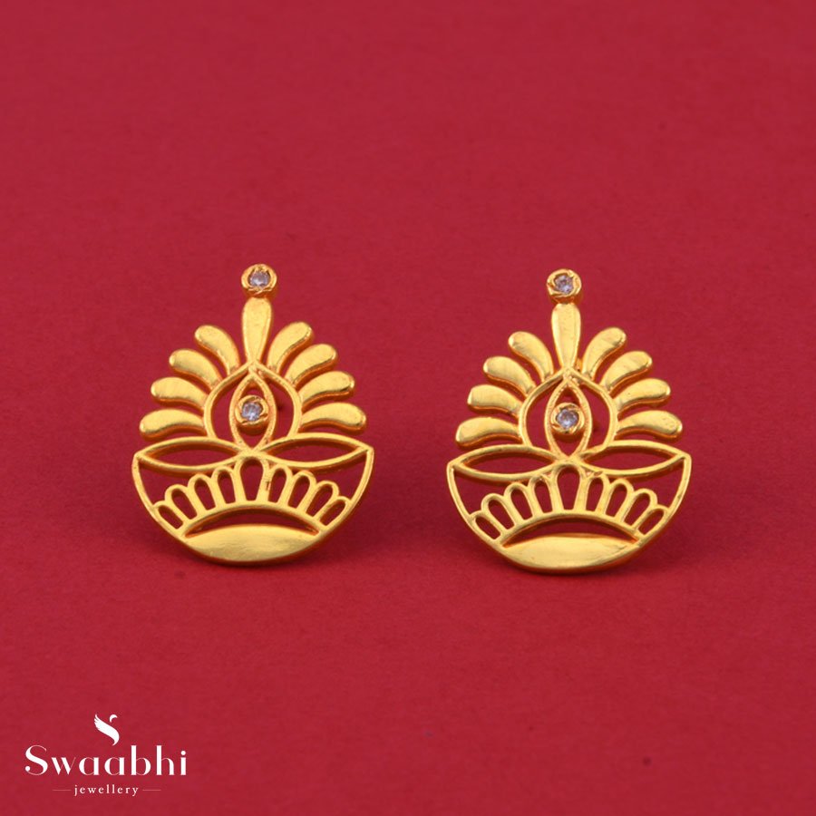 Deepaja Stud Earrings – Rangoli Design (1)