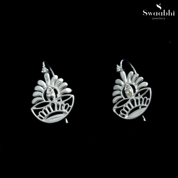 Deepaja Gold Hook Earrings – Rangoli Design