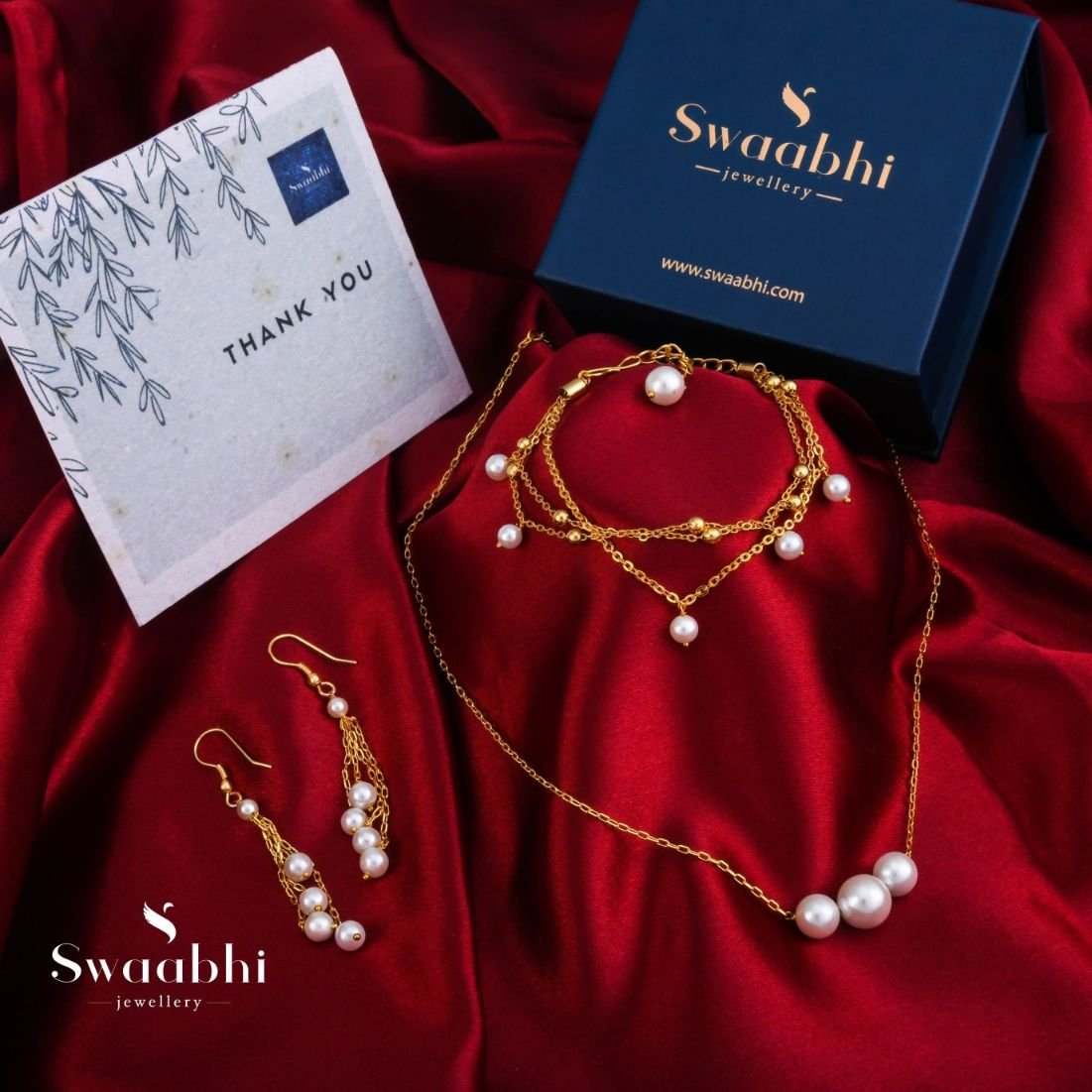 Buy Kiya Pearl Set Gift Box|Swaabhi.com|623