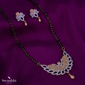 Lotus Shape CZ Mangalsutra