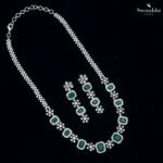 Buy Sapphire American Diamond Necklace | Swaabhi.com