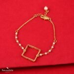Square Shape With Pearls Bracelet