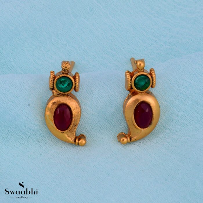 Small Koyari Temple Stud Earrings
