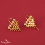 Buy Saraswati Earrings -Rangoli Design Earring Online.Latest Earring Design for Girls. Check out our vast collection of diamond, silver and gold polish jewellery while shopping for Earrings | Swaabhi.com