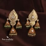 Triple Jhumka Kundan Earrings