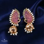 Peacock Pearls Earrings (1)