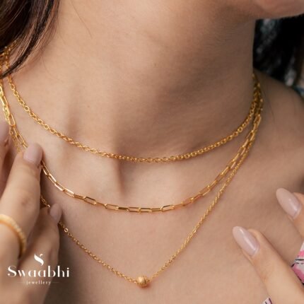 Multi Layered Chain Necklace-Swaabhi