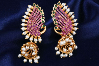 Peacock Pearls Earrings