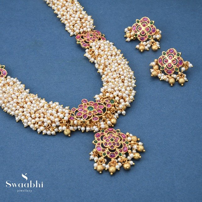 Aarini Pearls Temple Necklace