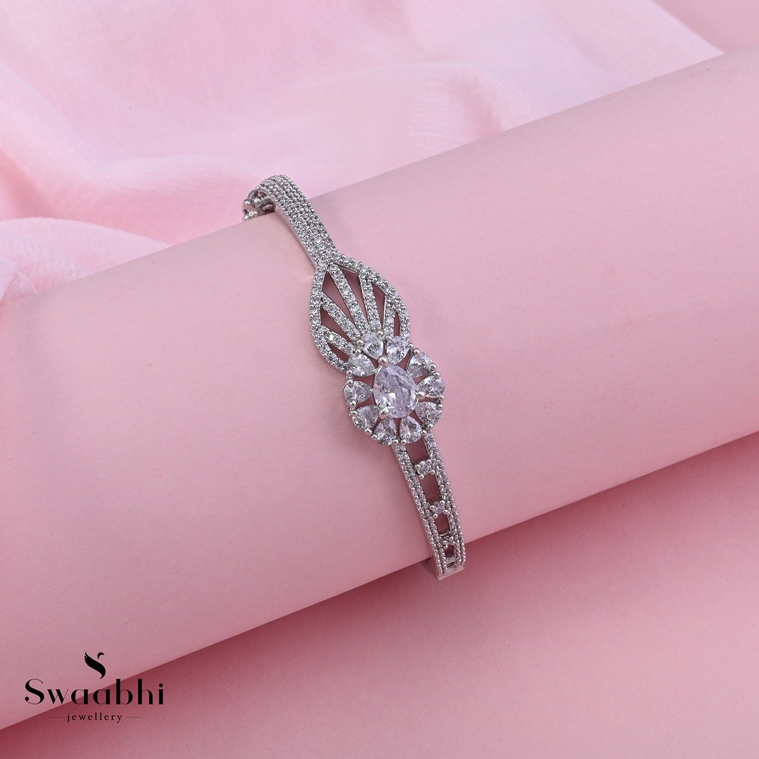 Floral Bloom CZ Bracelet | Buy jewellery online, Cz bracelet, Bridal jewelry