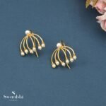 Lotus Pearl Hook Earrings- Swaabhi