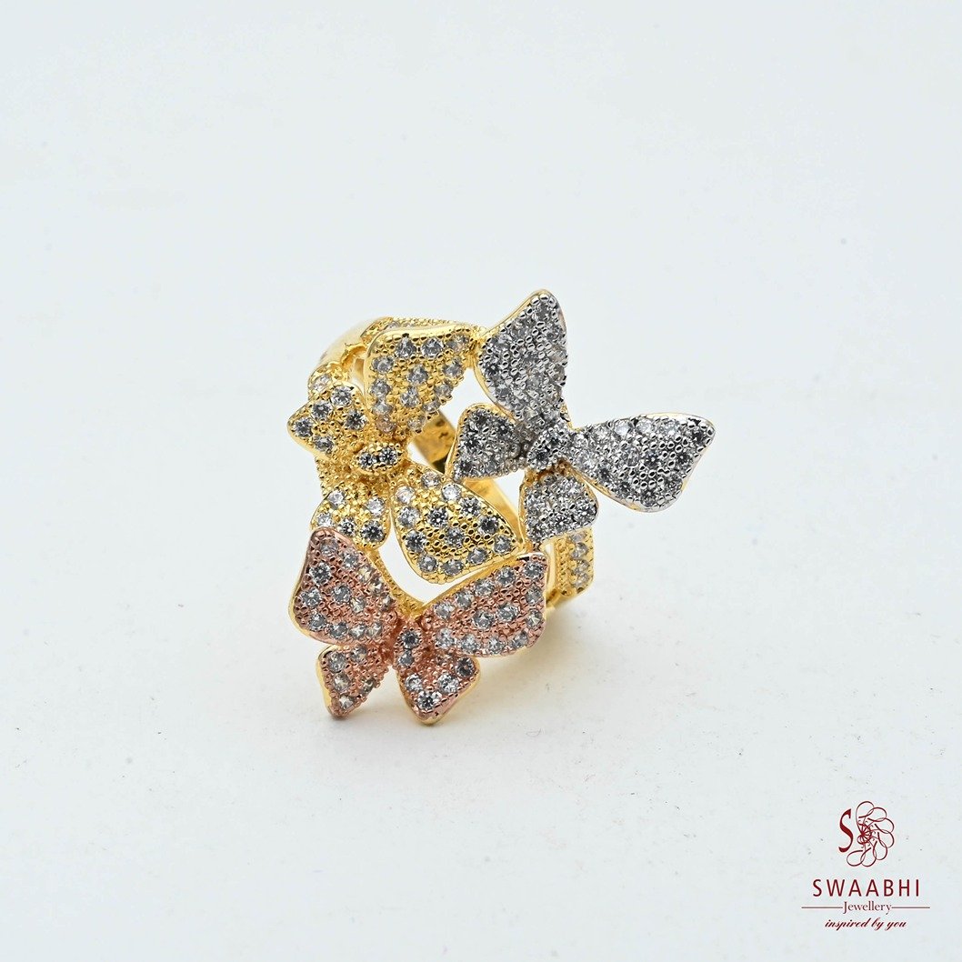 Butterfly Design CZ Ring