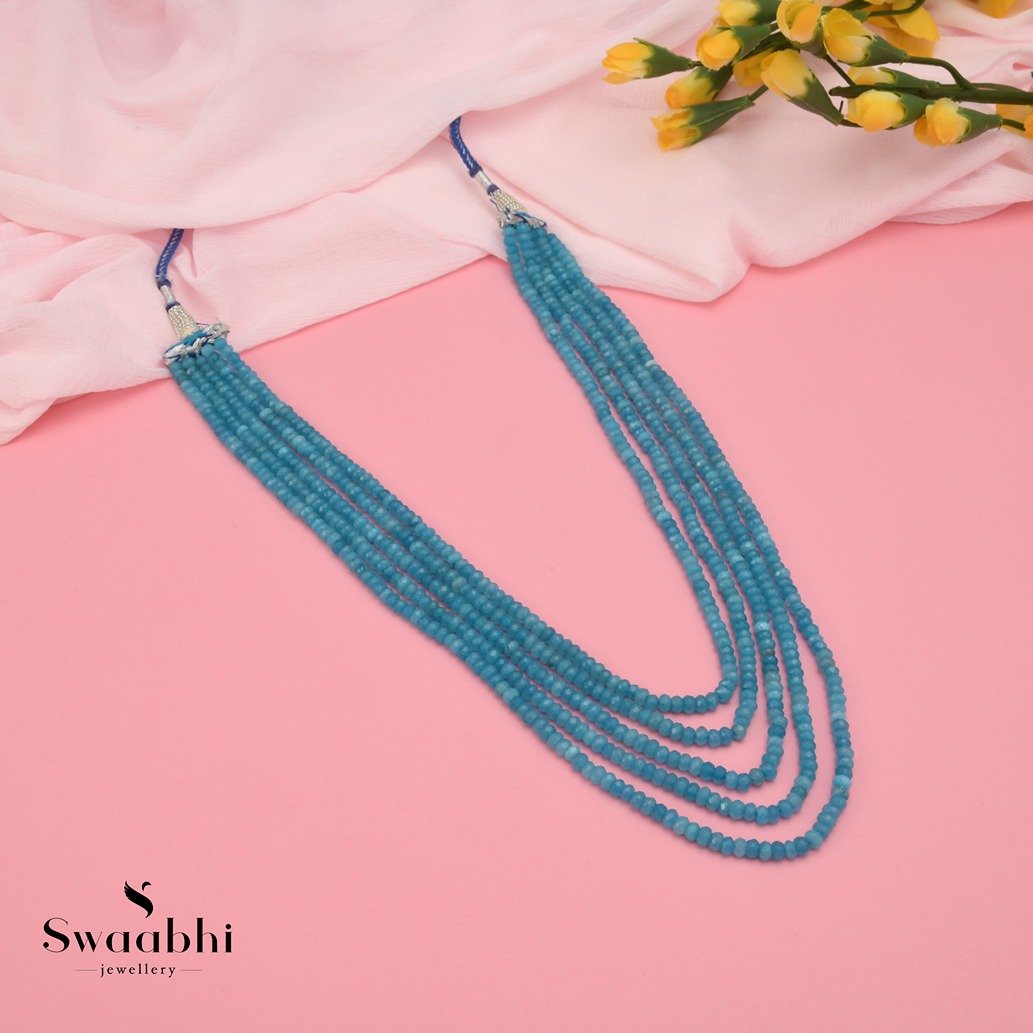 Sky-Blue Beads Necklace