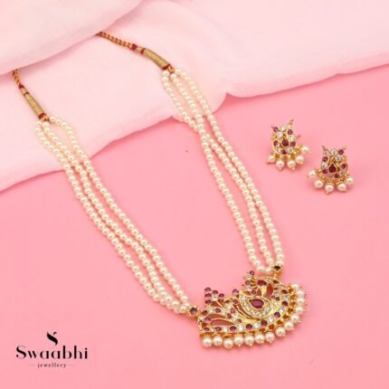 Bhagyashri Pearl Necklace- Swaabhi (2)
