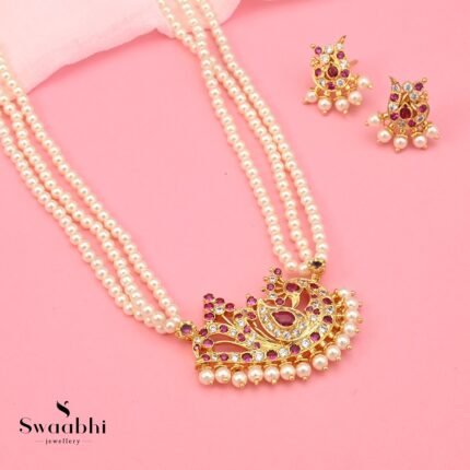 Bhagyashri Pearl Necklace- Swaabhi