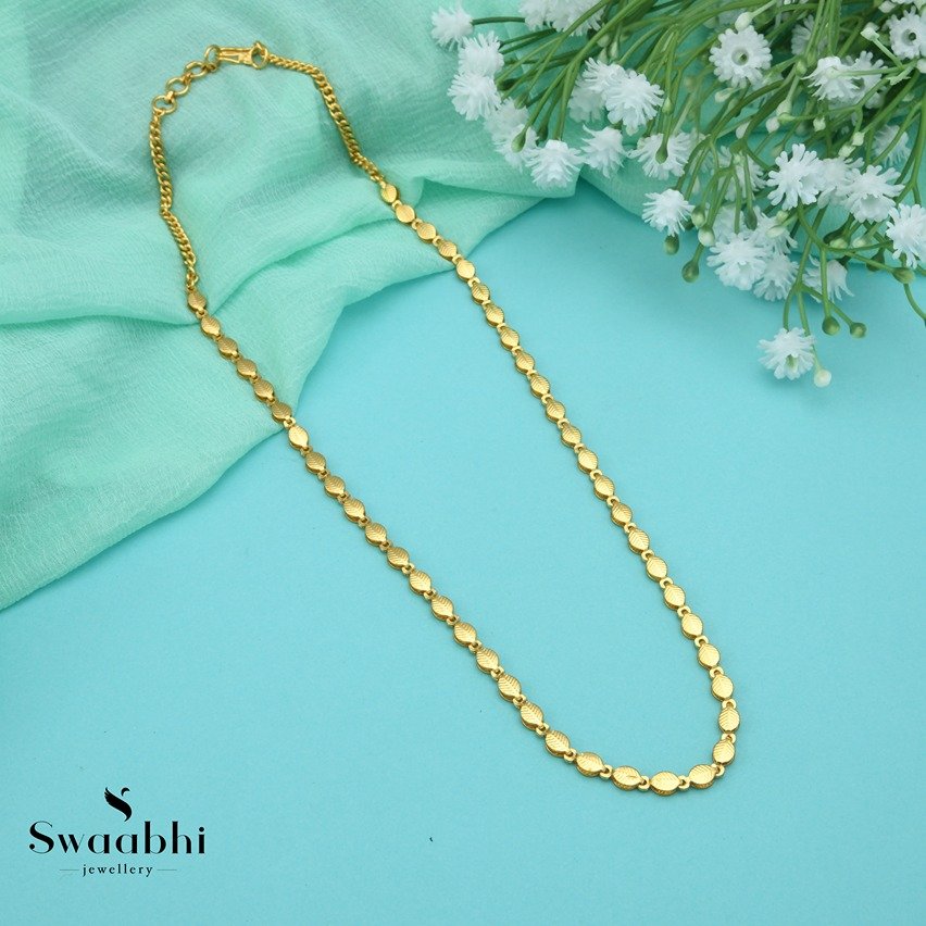 Classy Golden Necklace- Swaabhi