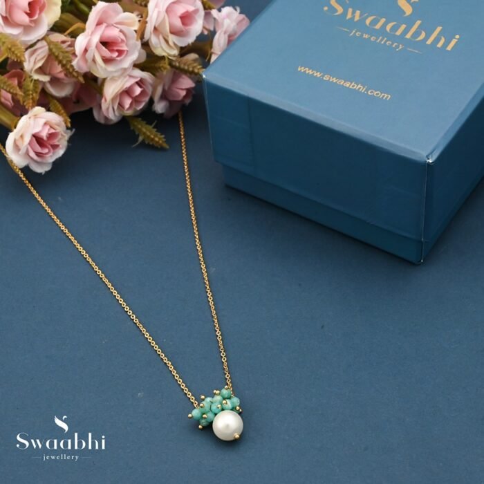 Coloured Beads With Pearl Chain -Swaabhi