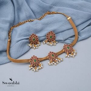 Nithya Kemp Stones Choker-Swaabhi