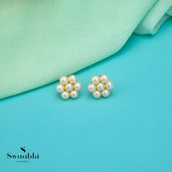 Pearl Kudi Earrings-Swaabhi