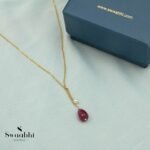 Red Drop Pearl Necklace-swaabhi (1)