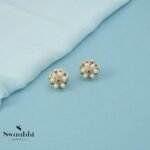 Flower Pearls Stud Earring-Swaabhi