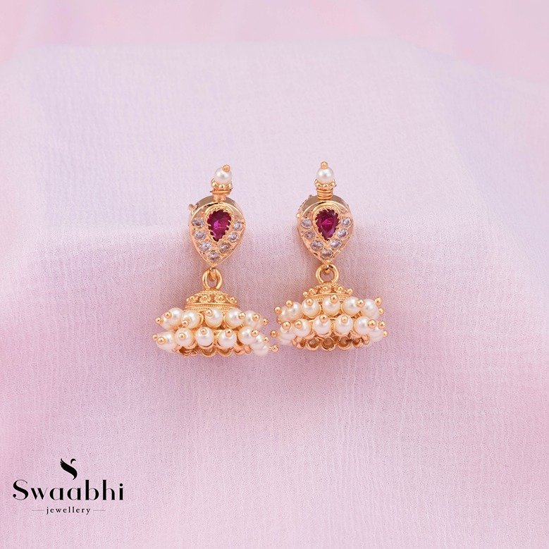 Big Yellow Meenakari Pearl Jhumka Earring for Wedding by FashionCrab® -  FashionCrab.us