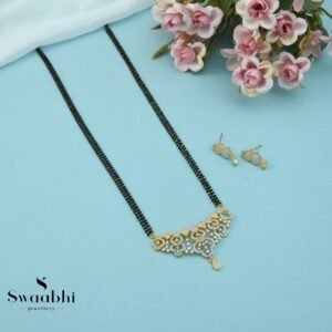 White Stone CZ Mangalsutra-Swaabhi