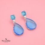 Sky Blue CZ Stone Earrings