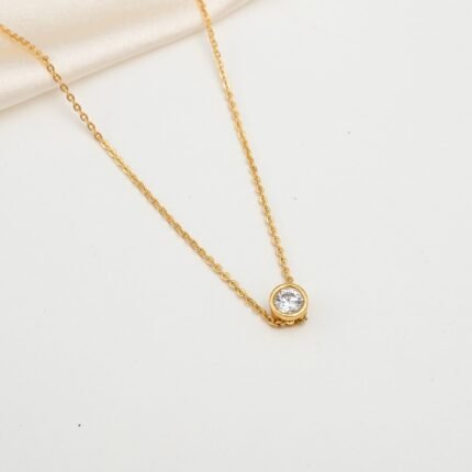 Dainty Diamond Pendant Necklace