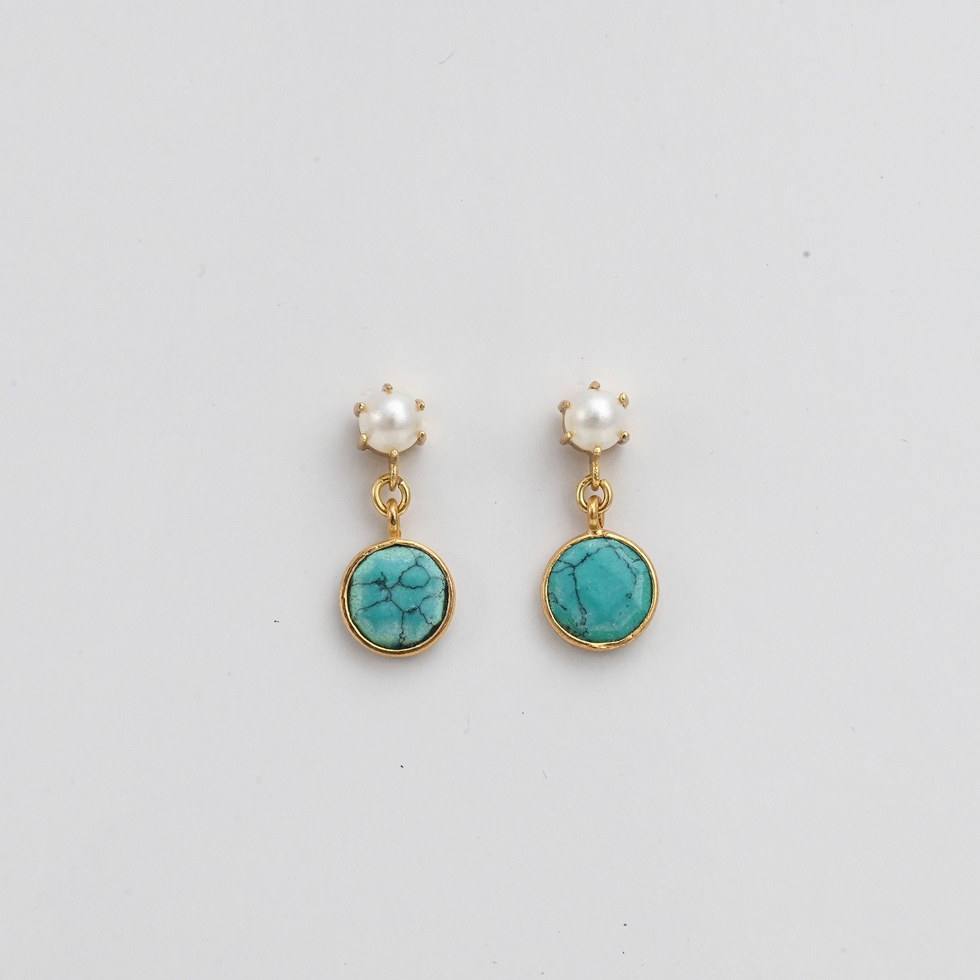 Pearl Turquoise Earrings
