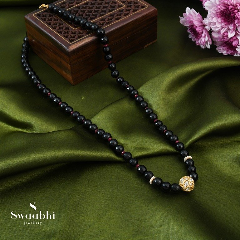 Black Jade Beads Necklace