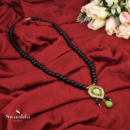 Kundan And Jade Beads Necklace