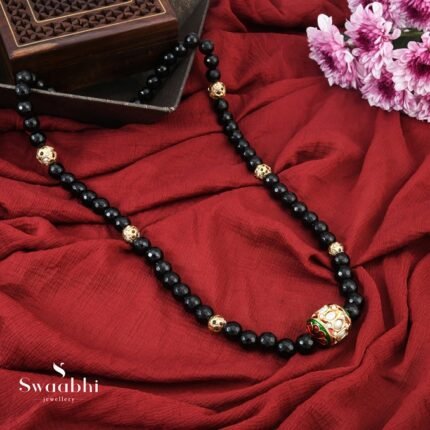 Meenakari And Faceted Beads Necklace