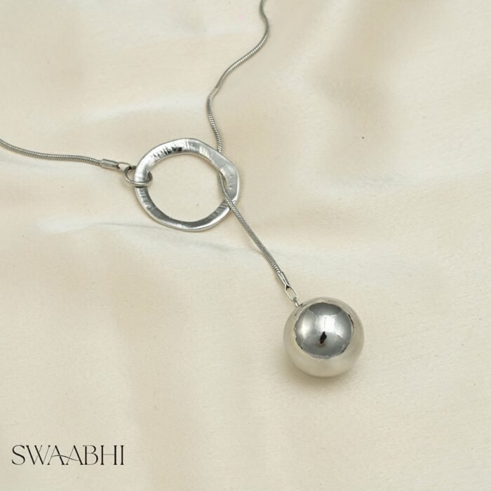 Ball Pendant Necklace - Silver