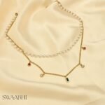 Cubic Zirconia, Pearls Layered Necklace (1)