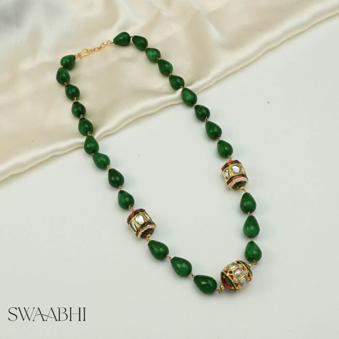 Green Jade Bead Necklace