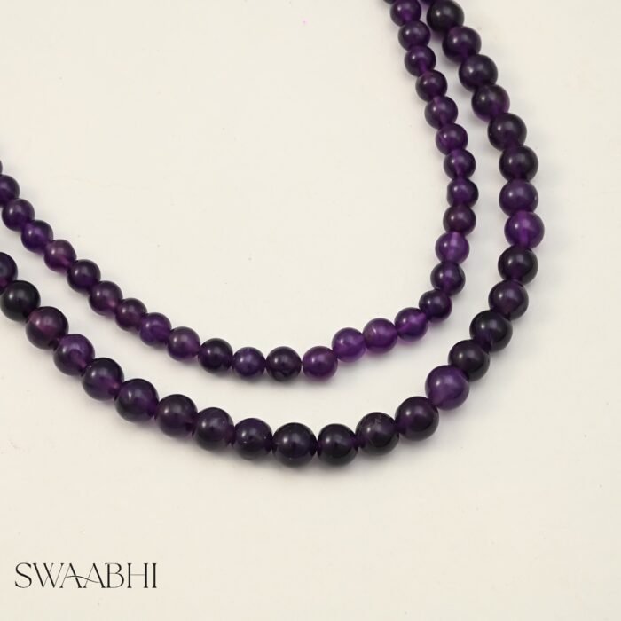 Violet Beads Necklace Set