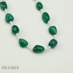 Charming Pearl And Green Chalcedony Necklace