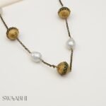 Golden Ball Pearl Necklace