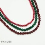 Red and Green Chalcedony Layered Necklace