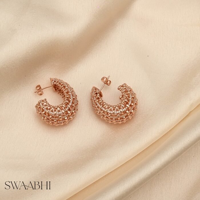 Rose Gold Hoops Earrings